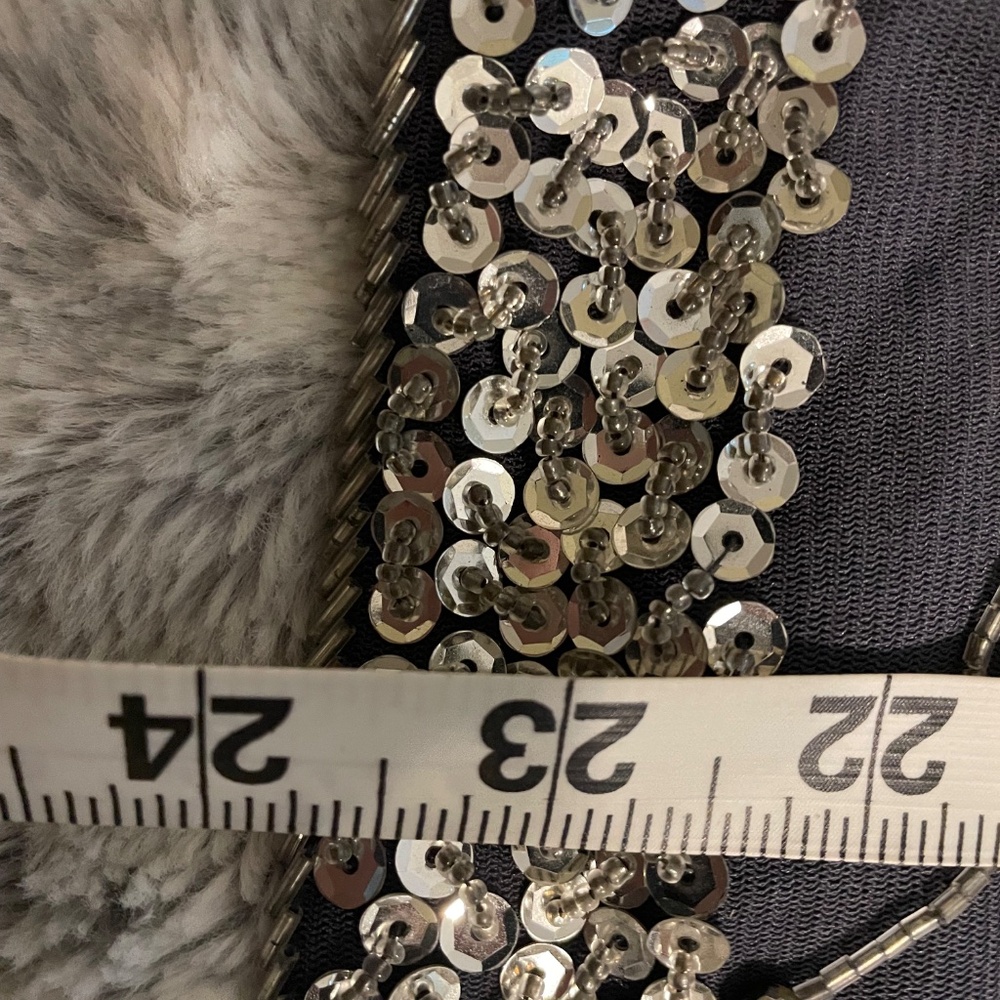 Vintage Beaded sequin embroidered top with adjustable straps , size S-M - Picture 7 of 12